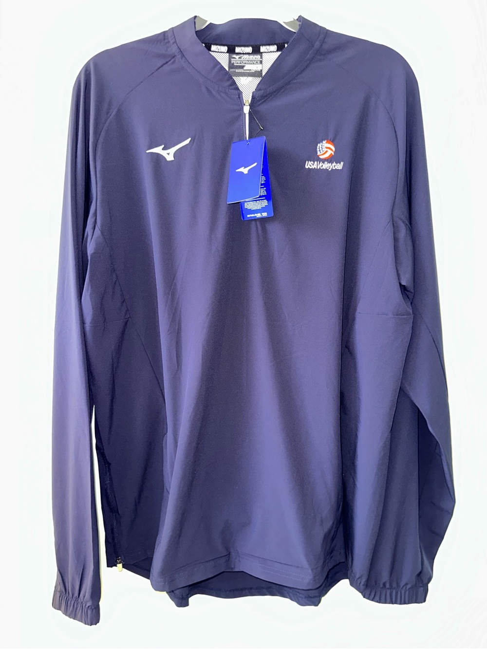Mizuno USA Volleyball Gametime LS Hitting Jacket quarter-zip L